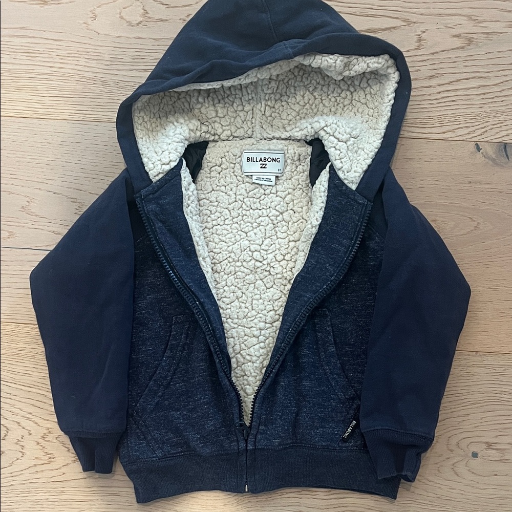 Billabong Dark Blue Kids Sherpa Hoodie
